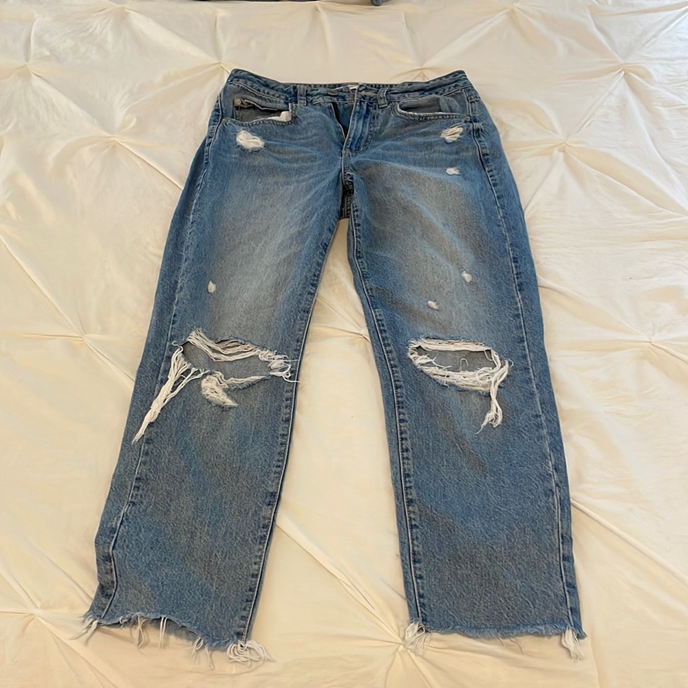 Distressed Mom Jeans
